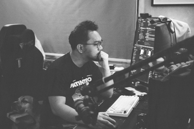 Joshua Cerbito at his desk